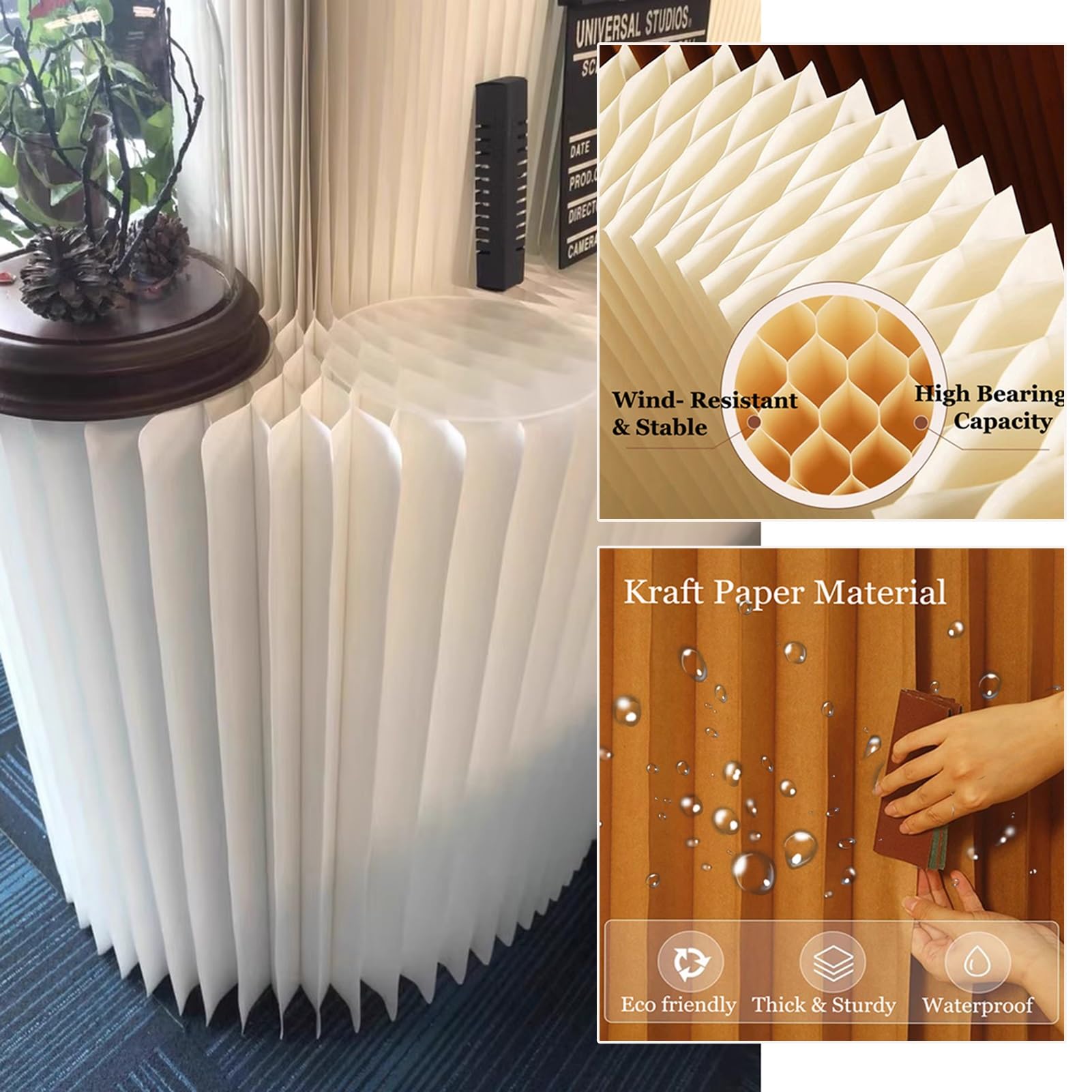 Amazon｜パーテーション 格納式ルームディバイダー折りたたみ紙